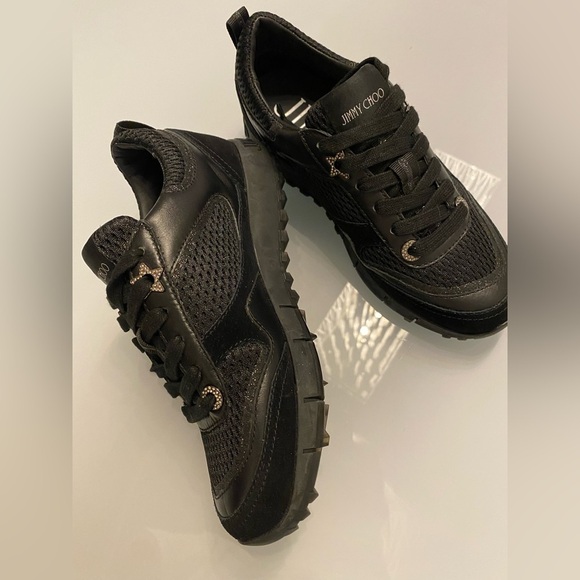 Jimmy Choo Women’s Black Sneakers size 36 - Picture 2 of 9